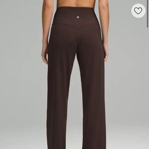 lululemon athletica Wide-Leg High-Rise Pants in Chocolate Brown